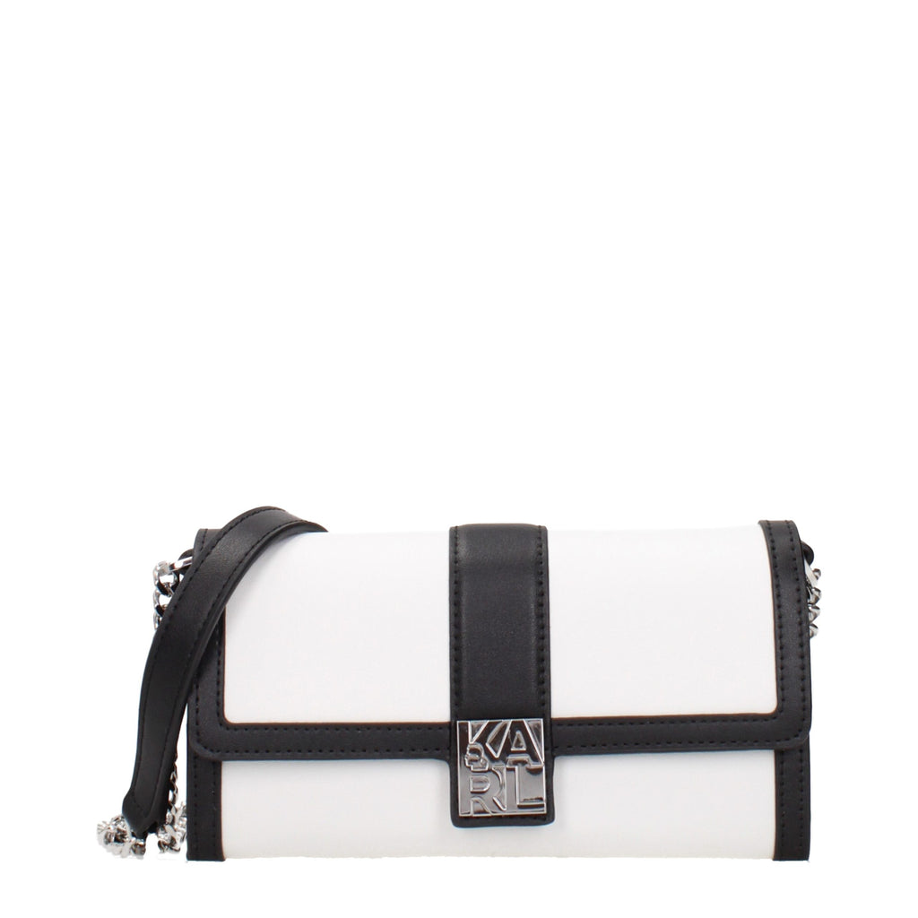Weiße Leder-Clutch