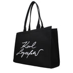 Schwarze Stoffhandtasche