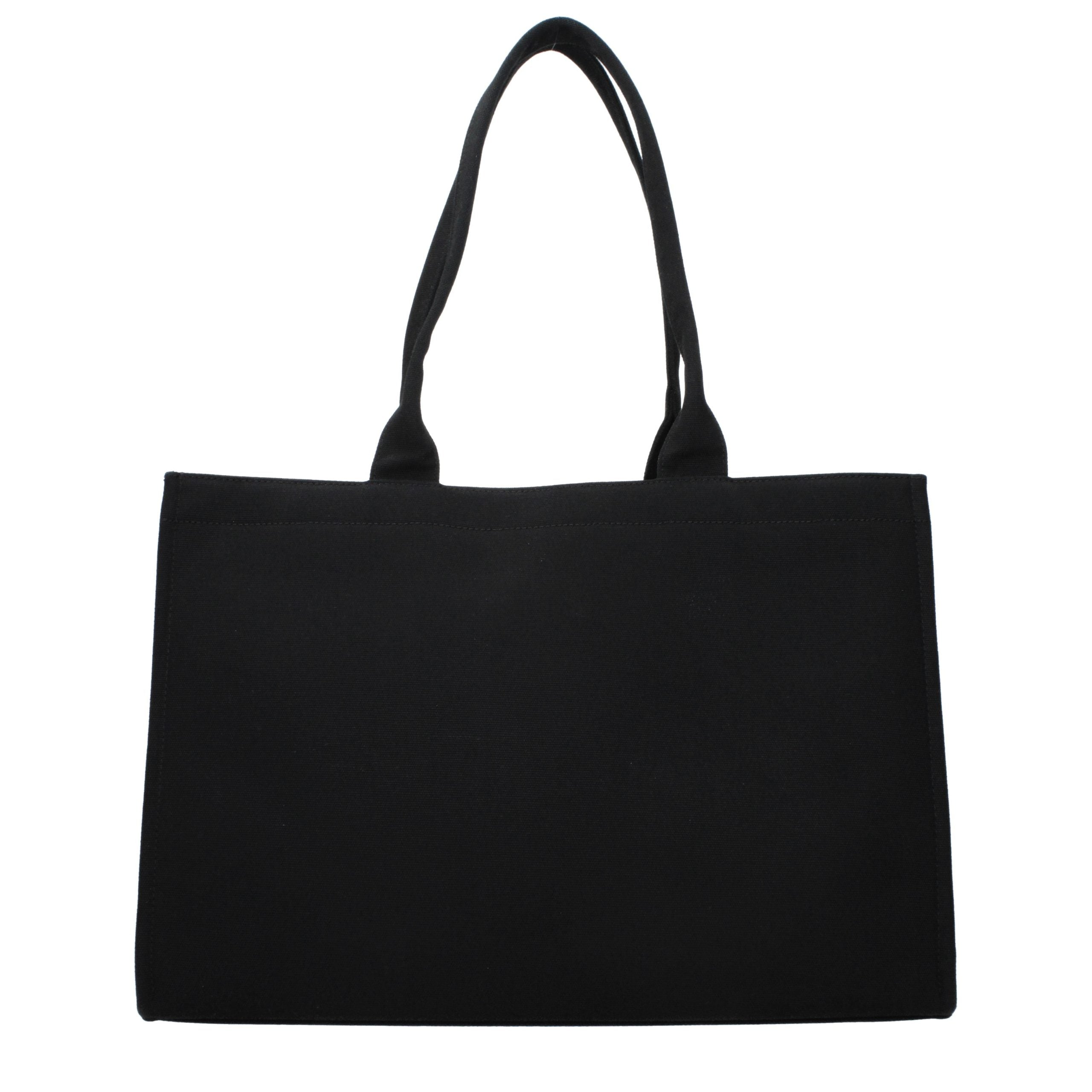 Schwarze Stoffhandtasche