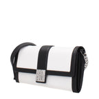 Weiße Leder-Clutch