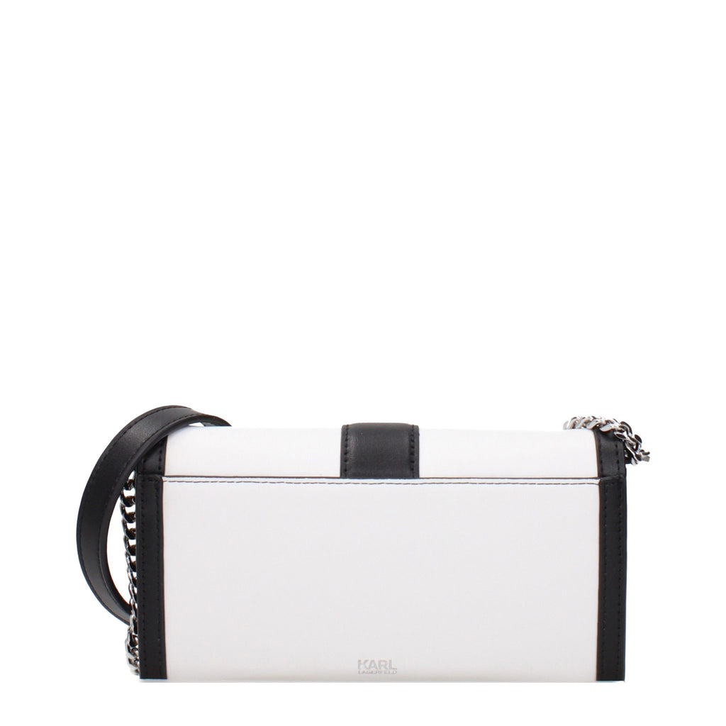 Weiße Leder-Clutch