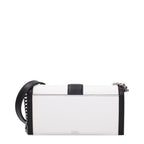 Weiße Leder-Clutch