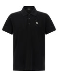 Schwarzes Baumwoll-Poloshirt