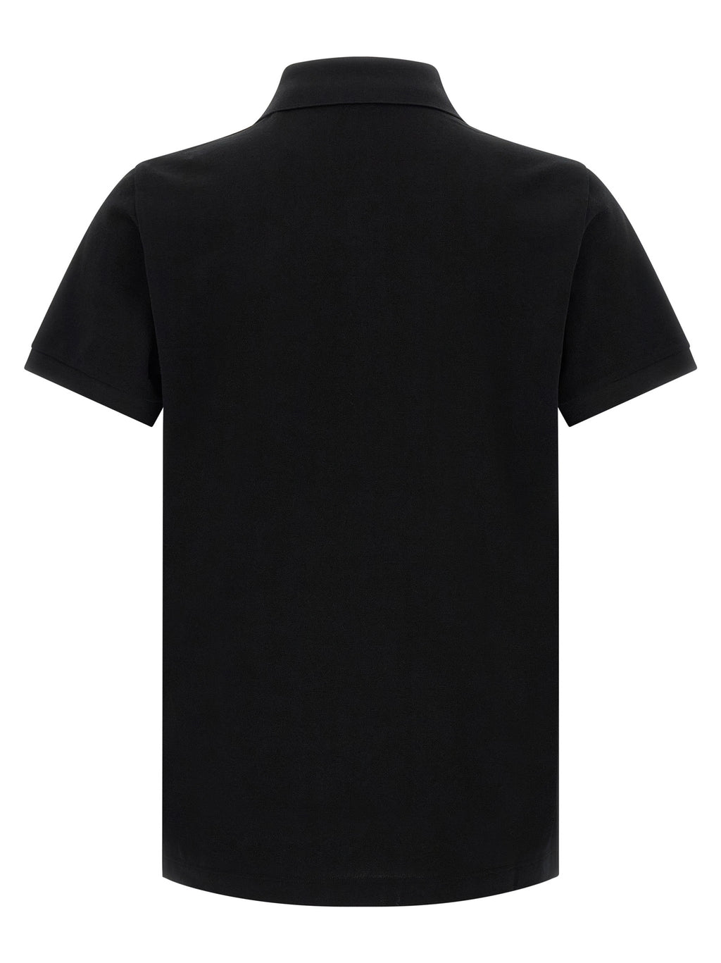 Schwarzes Baumwoll-Poloshirt
