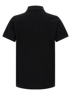 Schwarzes Baumwoll-Poloshirt