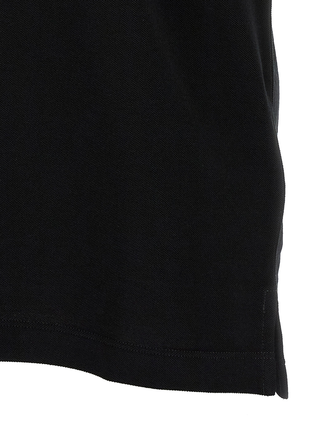 Schwarzes Baumwoll-Poloshirt