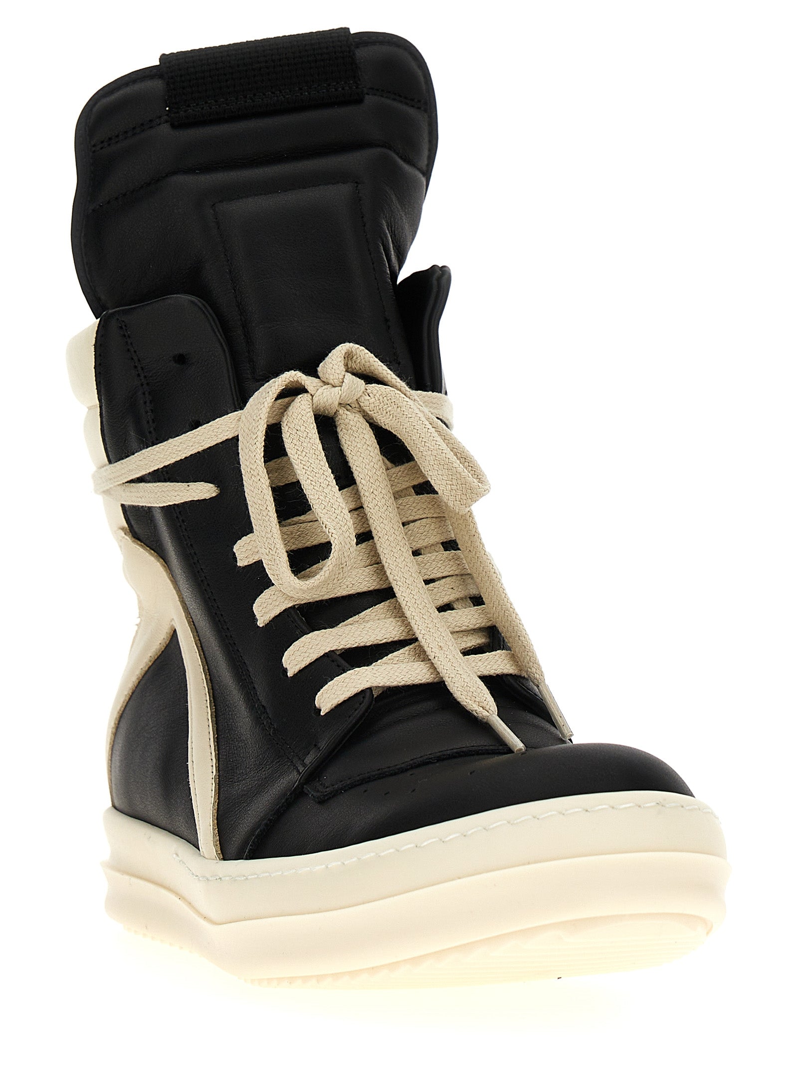 Bicolor Calfskin High Top Sneakers
