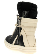 Bicolor Calfskin High Top Sneakers