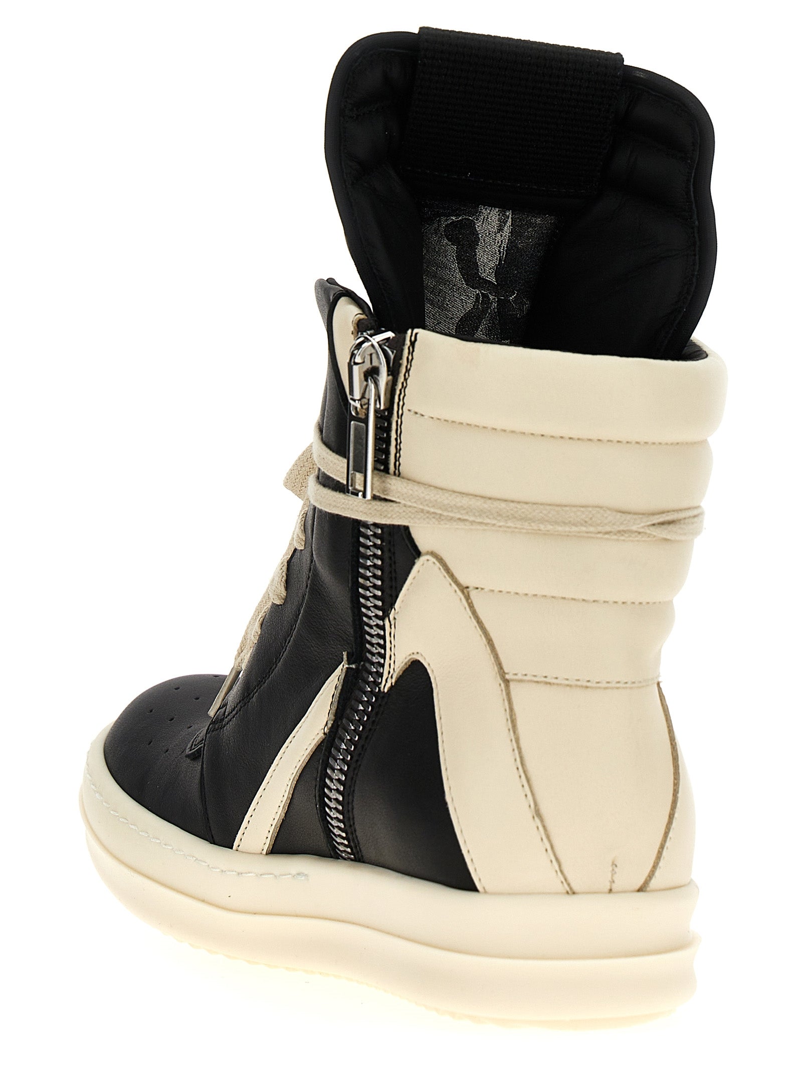 Bicolor Calfskin High Top Sneakers