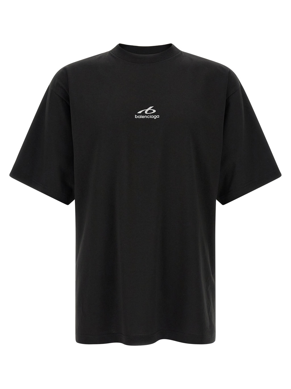 Schwarzes Baumwoll-T-Shirt