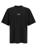 Schwarzes Baumwoll-T-Shirt