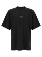 Schwarzes Baumwoll-T-Shirt