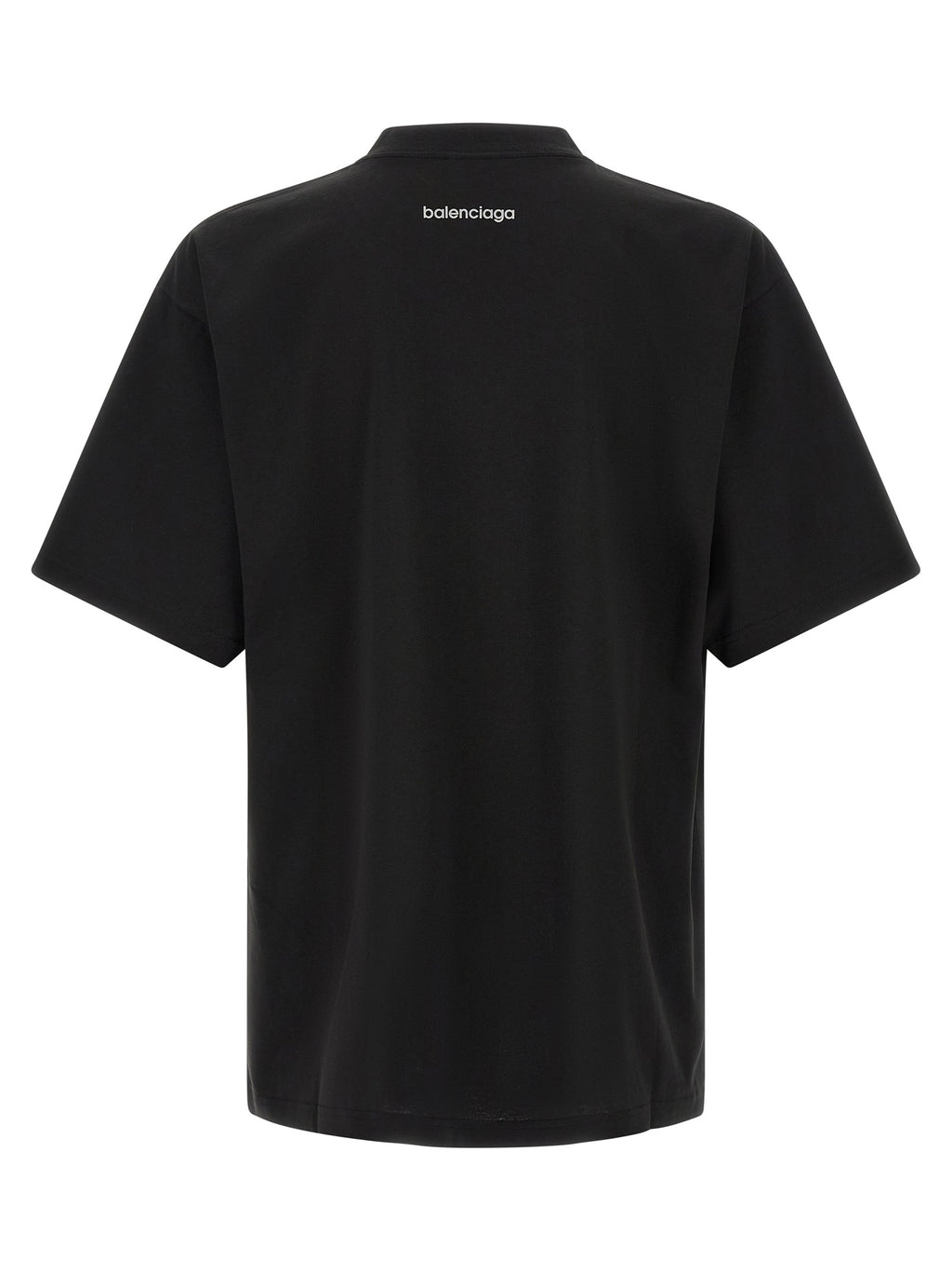 Schwarzes Baumwoll-T-Shirt