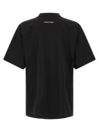 Schwarzes Baumwoll-T-Shirt