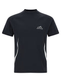 Blaues Polyamid-T-Shirt
