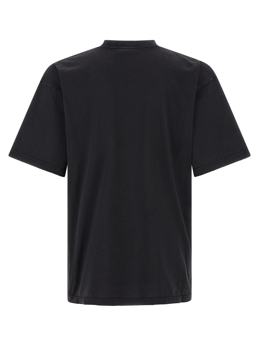 Schwarzes Baumwoll-T-Shirt