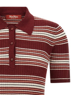 Bordeauxfarbenes Seiden-Poloshirt