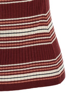 Bordeauxfarbenes Seiden-Poloshirt