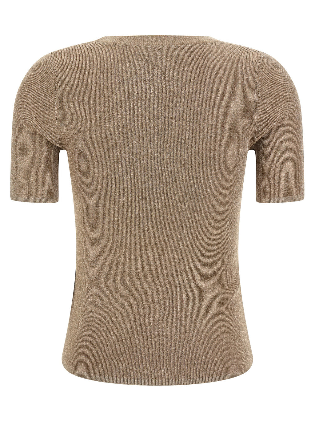 Beige Polyamid T-Shirt
