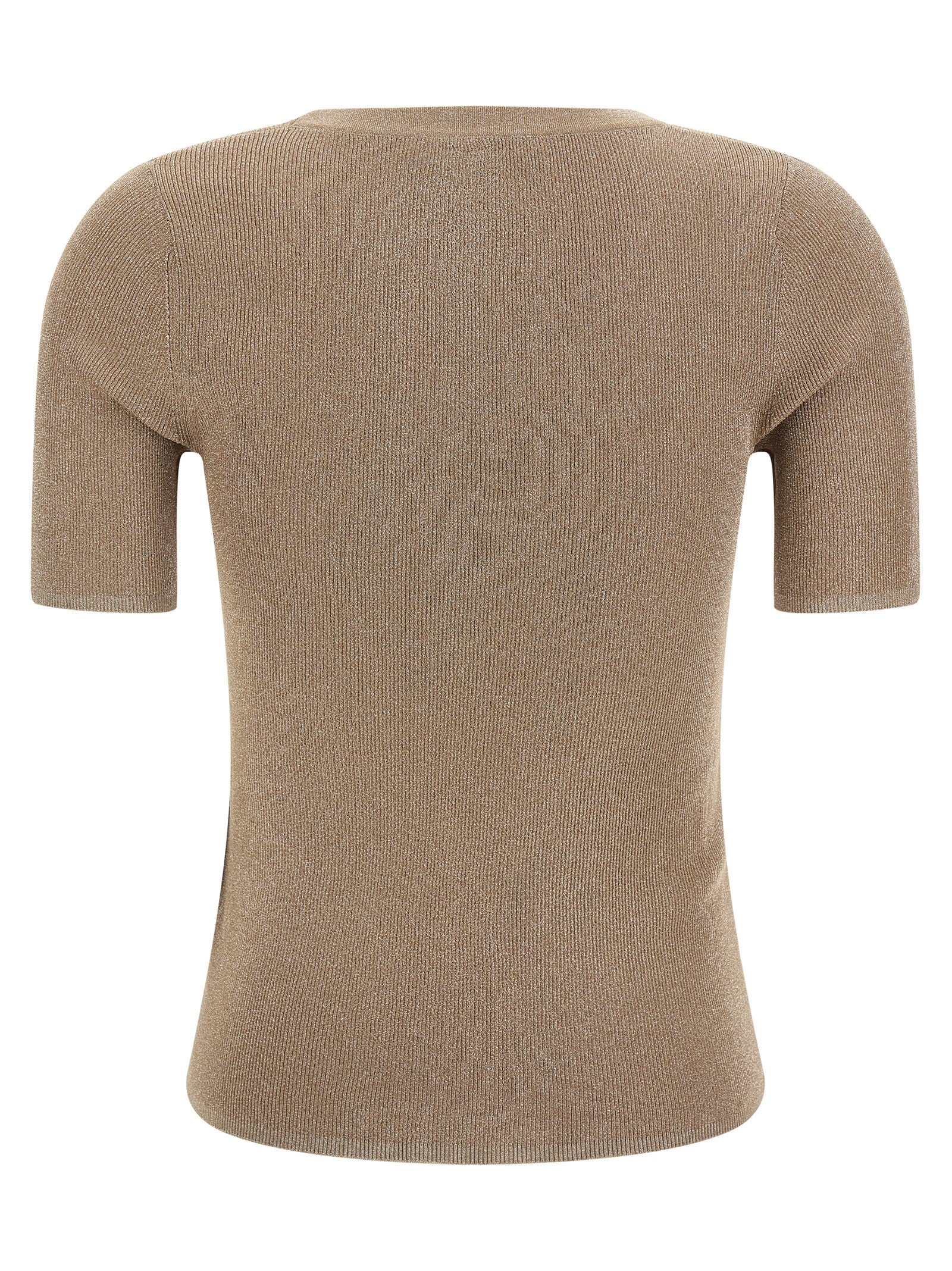 Beige Polyamid T-Shirt