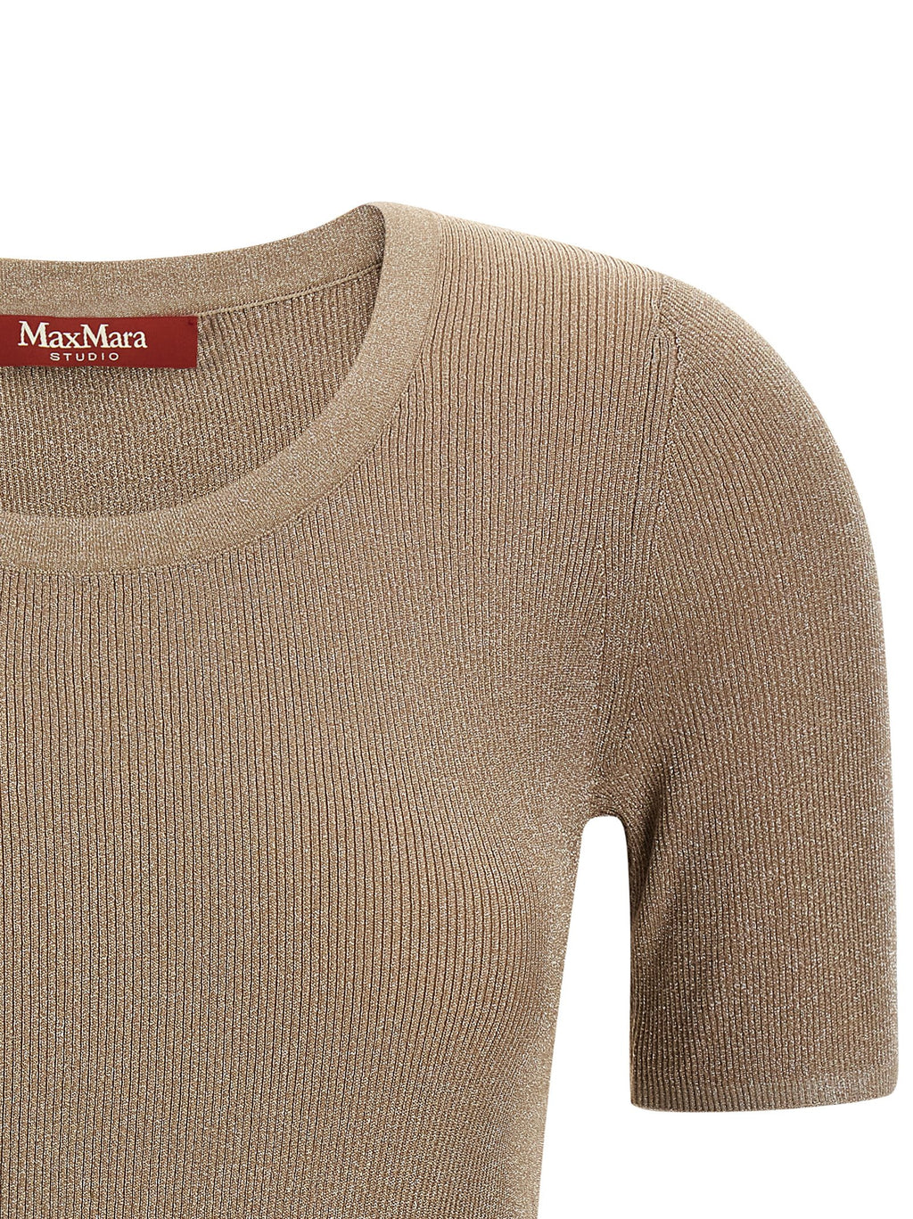 Beige Polyamid T-Shirt