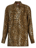 Braune Seidenbluse