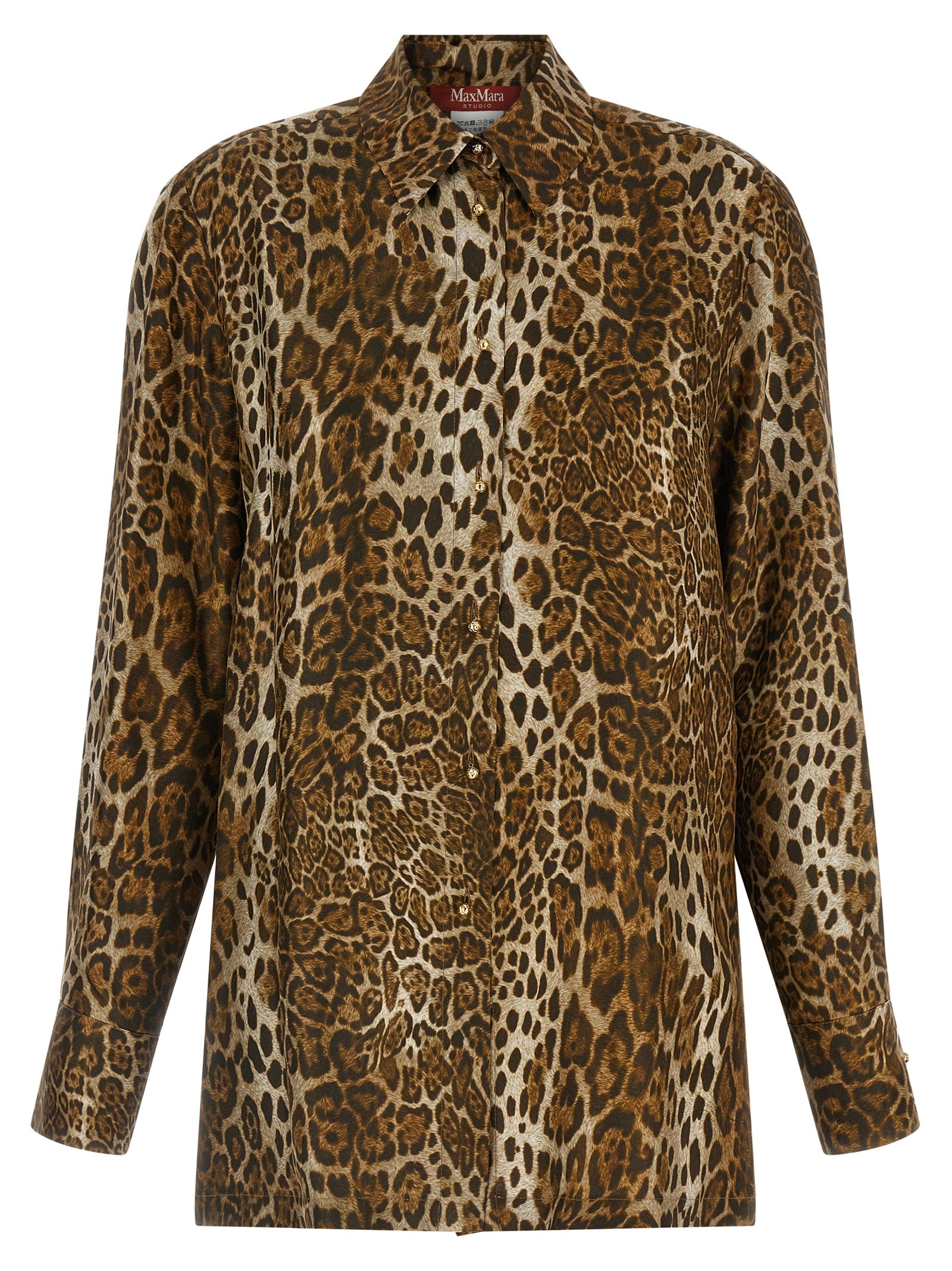 Braune Seidenbluse