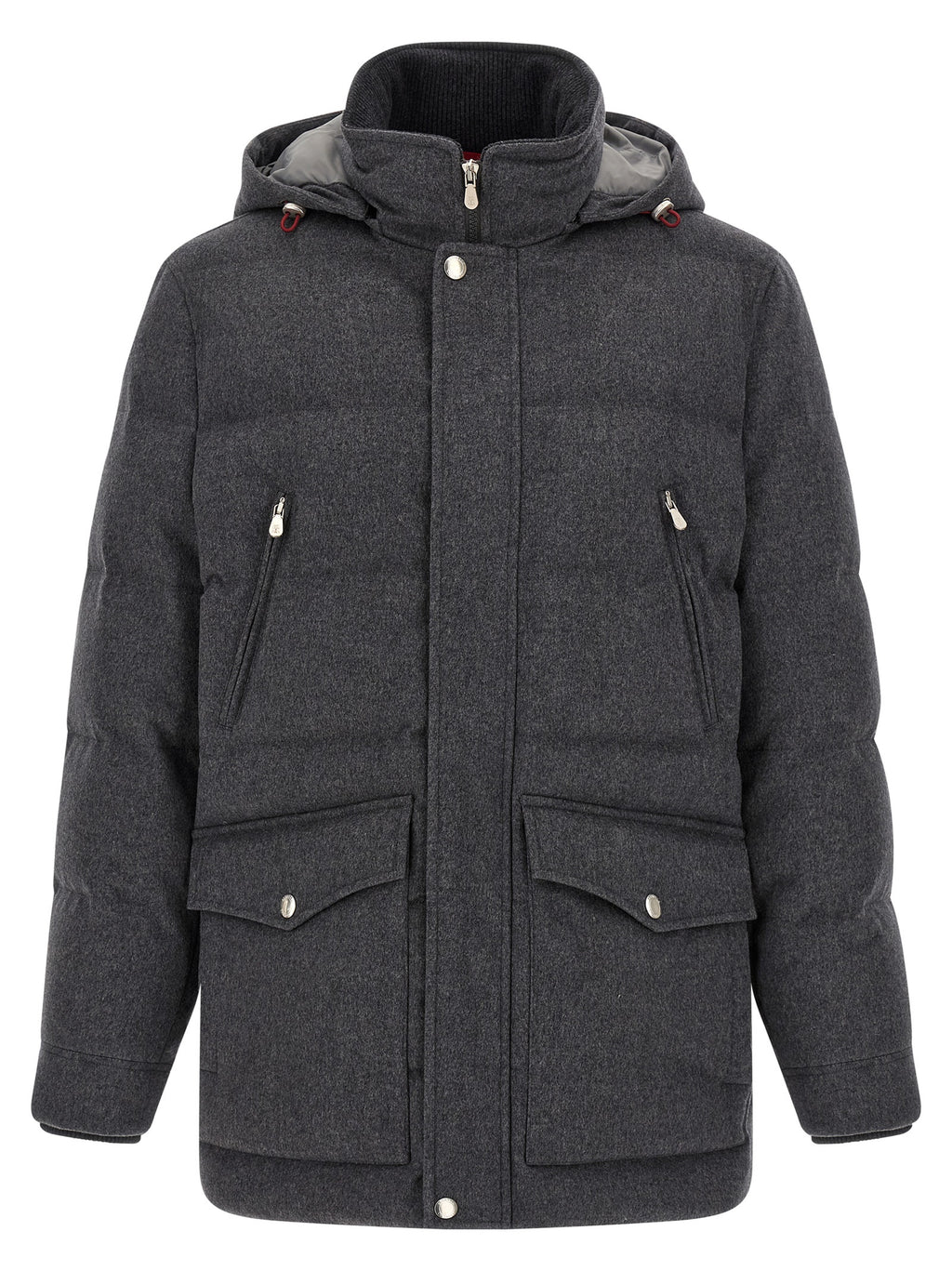 Grauer Wollparka