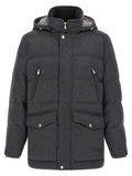 Grauer Wollparka