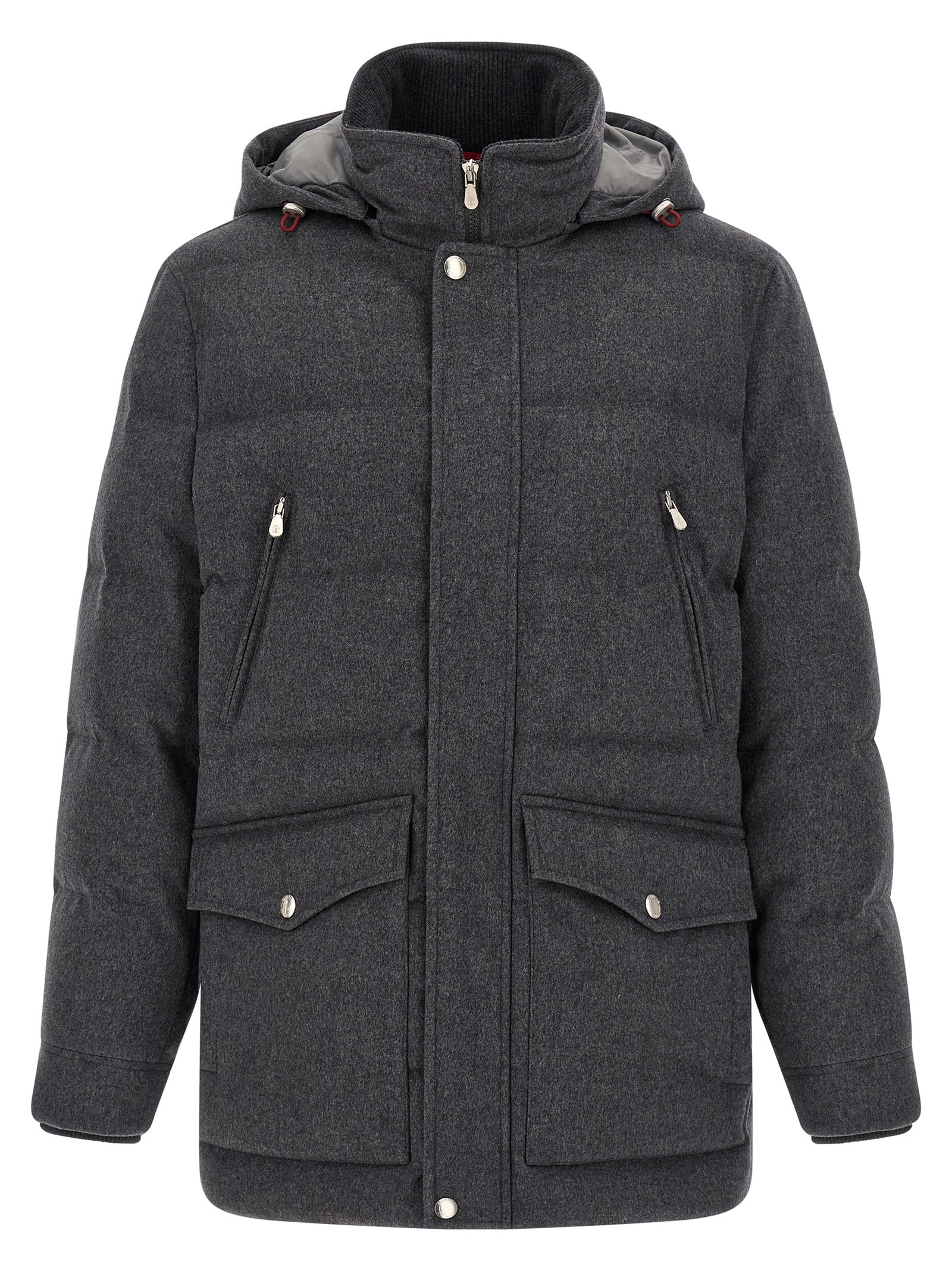 Grauer Wollparka