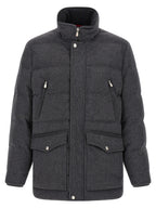 Grauer Wollparka