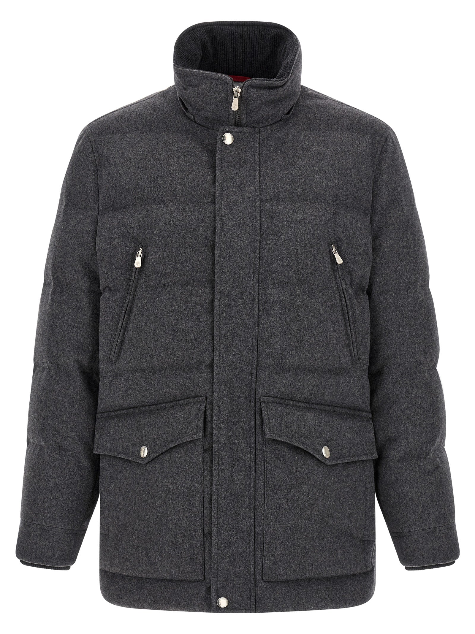 Grauer Wollparka