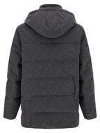 Grauer Wollparka