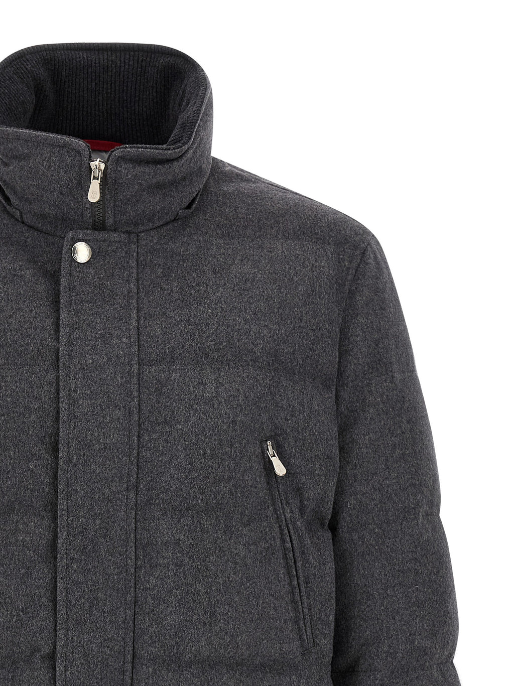Grauer Wollparka