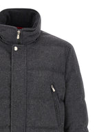 Grauer Wollparka