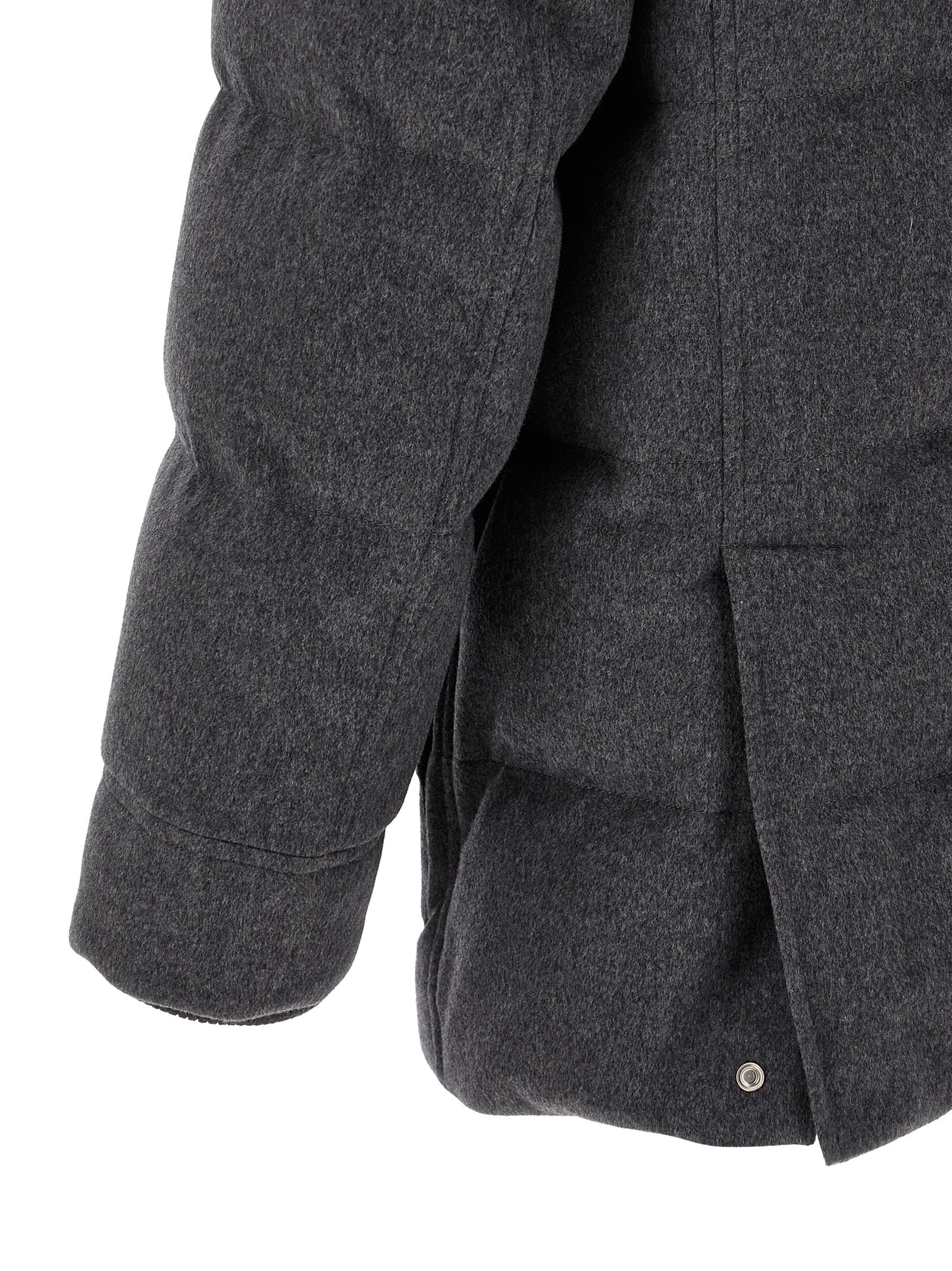 Grauer Wollparka