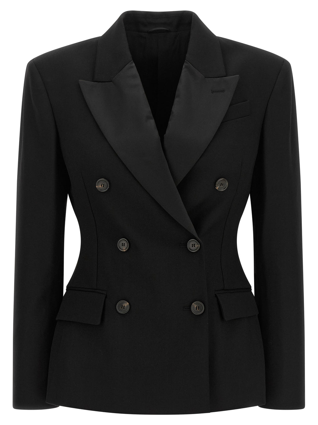 Schwarzer Blazer aus reiner Schurwolle