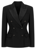 Schwarzer Blazer aus reiner Schurwolle