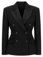Schwarzer Blazer aus reiner Schurwolle