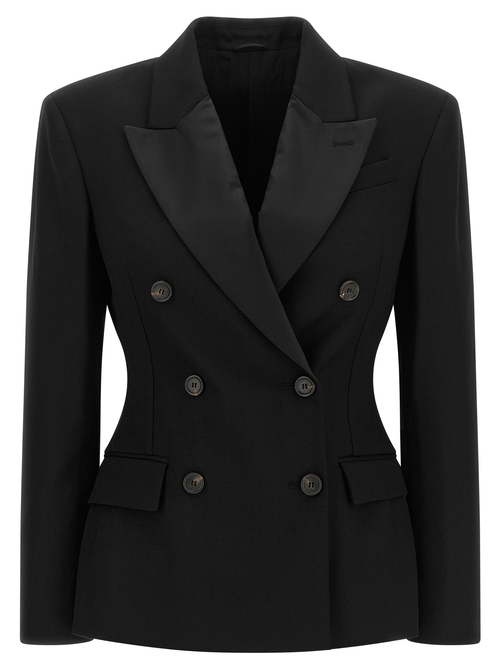 Schwarzer Blazer aus reiner Schurwolle