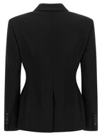 Schwarzer Blazer aus reiner Schurwolle