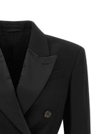 Schwarzer Blazer aus reiner Schurwolle