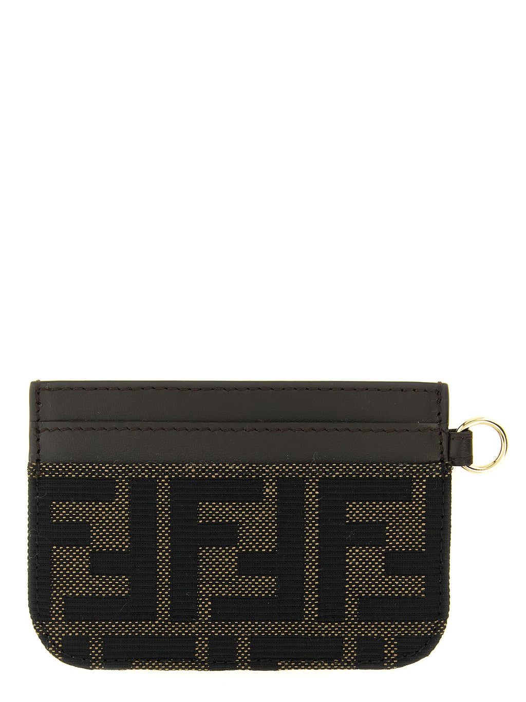 Brauner Kartenhalter aus Polyester Fendi
