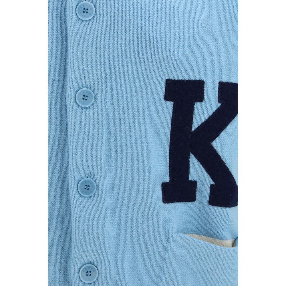 Blaue Bomberjacke aus Wolle