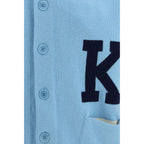Blaue Bomberjacke aus Wolle