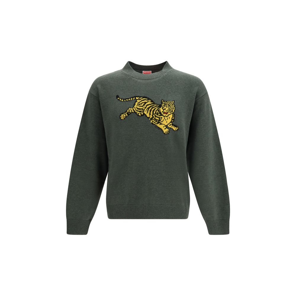 Zweifarbiger Pullover aus Baumwolle