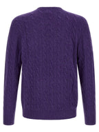 Violette Strickjacke aus Wolle 341587