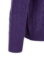 Violette Strickjacke aus Wolle 341587