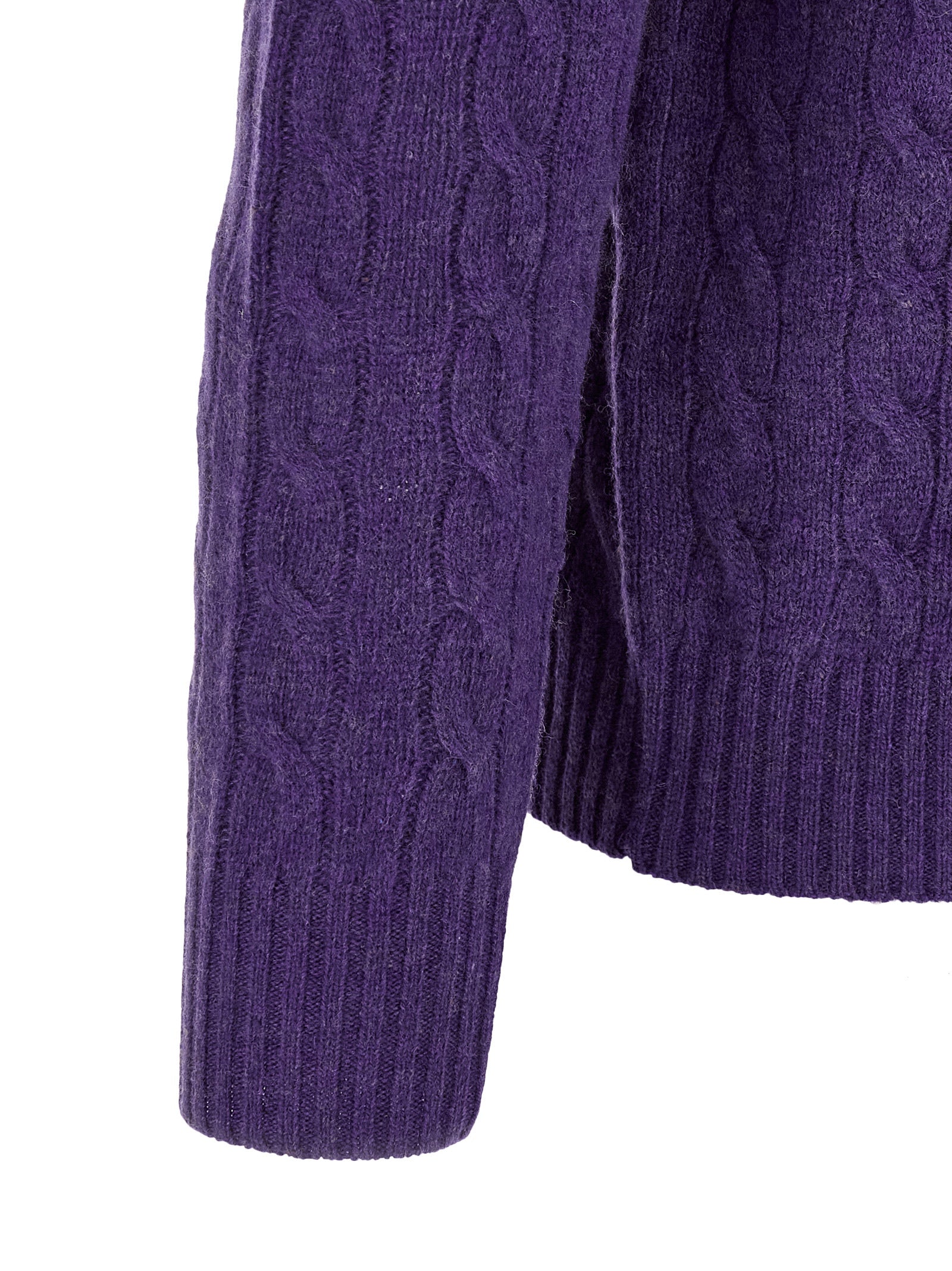 Violette Strickjacke aus Wolle 341587