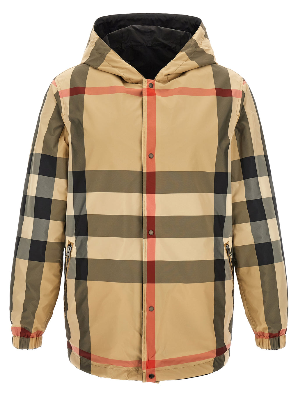 Schwarzer Polyester-Mantel